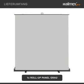Walimex pro Roll-up Panel Hintergrund grau