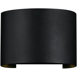 Maytoni LED Wandleuchte außen, schwarz, Metallrahmen, up down, einstellbarer Lichtstrahl, warmweißes Licht, 6W 220-240 V