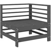 vidaXL Garten-ecksofa grau Holz Kiefer
