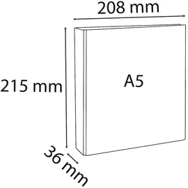 Exacompta 51021E Ringmappe A5 Weiß