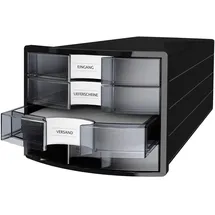 HAN Schubladenbox Impuls 1012-363 28 x 23,5 x 36,7 cm 4-tlg. schwarz/transparent