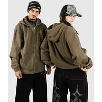 URBAN CLASSICS Vintage Heavy Sweatjacke warmkhaki Gr. M