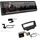 EHO Kenwood KMM-BT408DAB 1-DIN Digital Media Receiver Autoradio mit Einbauset für Ford KA ab 2008 schwarz