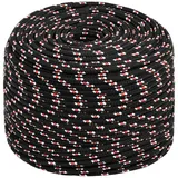 vidaXL Bootsseil Schwarz 8 mm 50 m Polypropylen