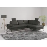 sit&more Ecksofa Morris L-Form, inkl. Sitztiefenverstellung, wahlweise mit Armteilverstellung, Bettfunktion & Bettkasten grau