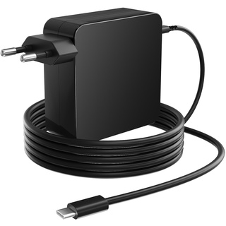 65W USB C Netzteil Laptop Ladekabel für ASUS, MacBook Pro Air, Dell Latitude, Lenovo ThinkPad Yoga, HP Elitebook Spectre, Huawei Matebook, Xiaomi Air mit USB-C auf C Ladekabel