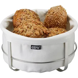 GEFU Brotkorb Brunch Edelstahl Weiß