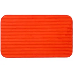 Badematte GÖZZE "Berlin", orange, H:7mm, Polyester, Badematten, Badteppich, Uni Farben, Cord Optik, waschbar