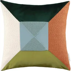 Kissenhülle TOM TAILOR HOME "Confection" Gr. 1, bunt (bunt, grün, orange), B:45cm L:45cm, Polyester, Obermaterial: 100% Polyester, Kissenbezüge