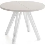 ESSTISCH Ravero runder ausziehbarer, Kaschmir 100-180/100/77 cm