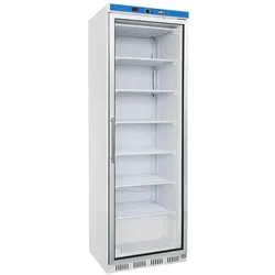 Vertikale Gefriertruhe mit Glastür 258 Liter für die Gastronomie. Gefrierschrank für Bars, Restaurants und Konditoreien.