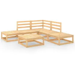 vidaXL 6-tlg. Garten-Lounge-Set Massivholz Kiefer