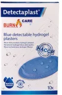 Detectaplast Hydrogel Pflaster, kühlend und detektierbar, HACCP-konforme Wundpflaster für die Anwendung in der Lebensmittelindustrie, Maße 67 x 110 mm, 10 Stück