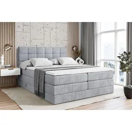 altdecor Boxspringbett APO KING - 160 x 200 - H3/H4 - Hellgrau