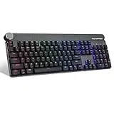 MOTOSPEED 2,4 GHz Wireless/USB-Kabel Mechanische Gaming-Tastatur Kompakte 104-Tasten-RGB-LED-Hintergrundbeleuchtung + Langlebige, ergonomische, Anti-Ghosting-Mechanische Tastatur für PC-Spieler