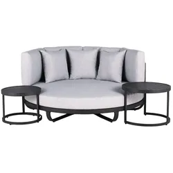 HOME DELUXE Daybed Outdoor FLORIDA inkl. Beistelltische - Ø 170 cm