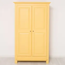 Casa Padrino Landhausstil Schlafzimmer Schrank Gelb 121 cm - Schlafzimmer Möbel
