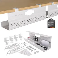 Ultimate Setup Kabelkanal, Weiß, Metall, 11x13x43 cm, Arbeitszimmer, Schreibtische