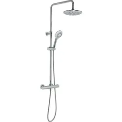 Brause-System Muun mit Thermostat (Ausführung: Brause-System Muun Handbrause Kopfbrause Ø 200 mm und Thermostat chrom)