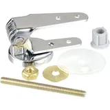 Wenko Befestigung für Holz- und Polyresin WC-Sitze - WC-Sitz Befestigungsersatz-Set, Zinkdruckguss, Chrom