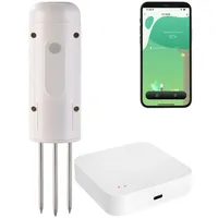 Luminea Home Control Smarter,ZigBee-Boden-Feuchtigkeits-&Temperatursensor & Zigbee Gateway