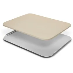 TAINO Pizzastein mit Servierblech Grillzubehör BBQ Backofen Codierit Aluminium