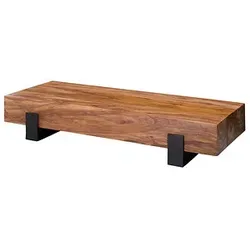 WOHNLING Couchtisch Massivholz sheesham 115,0 x 44,0 x 22,0 cm