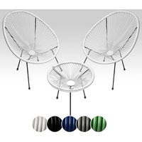 Sunnypillow 2er Set Acapulco Gartenstühle mit Tisch | Loungesessel