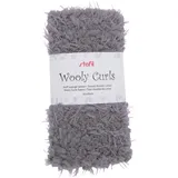stafil Plüsch Stoff wollige Locken 30x40 cm Ganzjährig Handwäsche bis 40 Grad 100% Polyester flauschig weich ideal für DIY Nähen Basteln Kuschelprojekte Grau