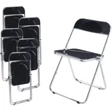 [en.casa] Klappstuhl Pornainen 6 Stk. Schwarz