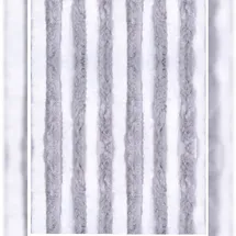 arsvita Flauschvorhang 160x185 cm Unistreifen hellgrau - weiß