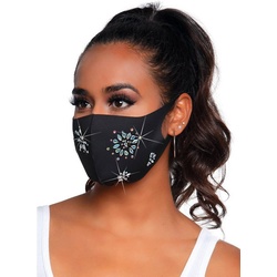 Leg Avenue Verkleidungsmaske »Fleur Mundschutz Maske«, Gesichtsmaske mit einem Zauber von Glitzer schwarz