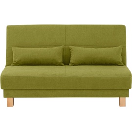 Home Affaire Schlafsofa »Gina«, vom Sofa zum Bett mit einem Handgriff, in 4 Breiten, Nierenkissen grün