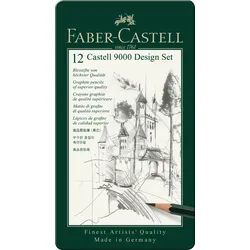 FABER-CASTELL Bleistift Castell 9000 12er Design-Set