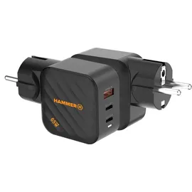 Hammer H Hammer RapidCharge 65-W-Netzteil, 2X USB-C Usb-A, Schnellladung