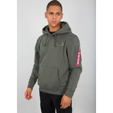 Alpha Industries Back Print Hoody dark olive, , 94449604-M