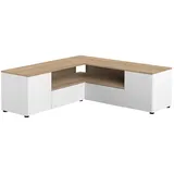 Symbiosis Angle TV-Schrank 130 130x46x130 cm Weiß/Eiche Lowboard