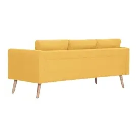 vidaXL 3-Sitzer-Sofa Stoff Gelb