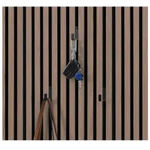 Home Deluxe Kleiderhaken für Akustikpaneel RASTO Schwarz 9 St.