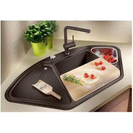 Blanco Delta II schwarz + Excenterbetätigung + InFino