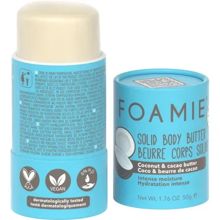 Foamie Shake Your Coconuts Solide Körperbutter Intensive Hydratisierung Kokosnuss-Kakaobutter 50g