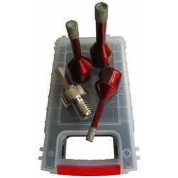 Bohrkronenset PRO (6, 8, 10 mm + Adapter zum Anschluss an die Bohrmaschine) | 