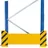 Schulte Lagertechnik Rammschutzwand B800xH400 mm schwarz/gelb Einfachregal - Artikel: 7830493480