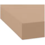 Traumschlaf Spannbettlaken Feinbiber 120 x 200 cm beige
