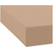 Traumschlaf Spannbettlaken Feinbiber 120 x 200 cm beige
