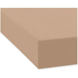 Traumschlaf Spannbettlaken Feinbiber 120 x 200 cm beige