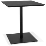 KADIMA DESIGN Quadratischer Tisch aus Holz & schwarzem Metall, 70 cm in Schwarz | Gr.: onesize