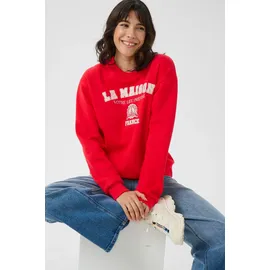 Kaffe KAberta Sweatshirt Rot/Weiß XS