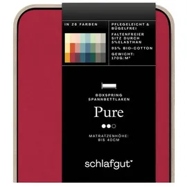 schlafgut Pure Boxspring 140 x 200 - 160 x 220 cm red deep