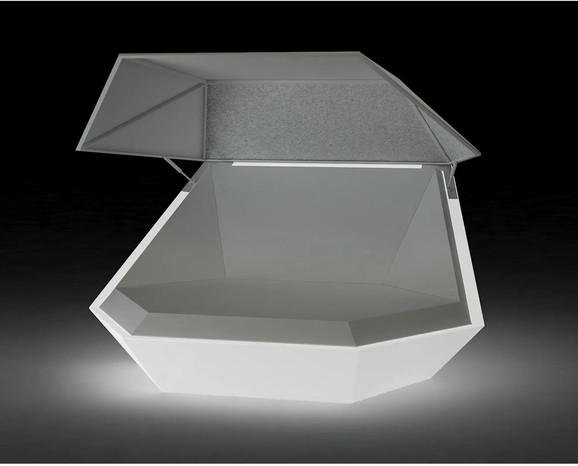 Vondom »FAZ« Outdoor Daybed inkl. Sonnenblende & LED-Beleuchtung Ecru / LED Weiss / Mit Soundsystem